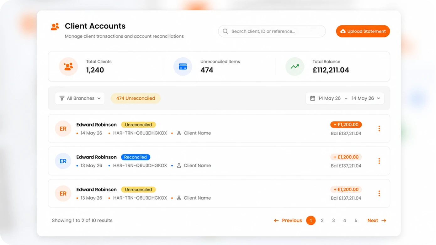 Client Accounts Software with CMP Compliance